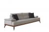 living room sofa set living room furniture with four set 2x triple sofa 2x single arm chair gray color