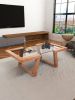 Most Popular Fassley Glass Coffee Table Chestnut Wood And Glass Coffee Table Living Room Table
