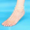 Pearl Barefoot Sandal Anklet Foot Chain Beach Ankle Toe Ring Bracelet for Women