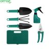 Garden Tools 5pcs Kids Hand Tool Set Shovel Trowel Rake Sprayer Shears with Box 