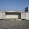 Modified 20ft high cube shipping containers with open side and end doors