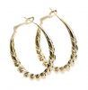 OKI Ring Women Hypoallergenic Screw Back Lobe 15k Gold Plating Round Hoop Earrings