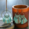 Bohemian tassel dream catcher Necklace and Earrings sets - E0015