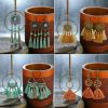 Bohemian tassel dream catcher Necklace and Earrings sets - E0015