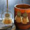 Bohemian tassel dream catcher Necklace and Earrings sets - E0015