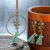 Bohemian tassel dream catcher Necklace and Earrings sets - E0015