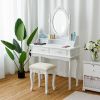 Dressing Table With Mirror Modern Vanity Table Bedroom Storage  Bedroom Furniture Set Vanities Drawers