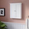 Bathroom Wall Cabinet White Two Door Two Shelves