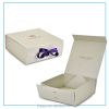 Folded Rigid Box for Jewelry with Ribbon Bow Shipping Mailer Clothing Shoes Luxury Packaging Custom Logo Eco Friendly