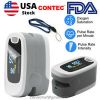 SpO2 Fingertip Pulse Oximeter Blood Oxygen Monitor+Digital Infrared Thermometer 