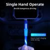 Free Logo Laser 360 Degree Swivel LED Glowing Light Magnetic Phone Charging Cable 2A Charging