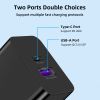 Free Logo Print Dual Port Type C PD 20W USB Charger EU UK USA Standard Travel Adapter 5V 4A USB Port Adapter Support 5A Charging