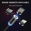 OEM Logo Magnetic charging cable LED Magnetic 3 in 1 USB Cable Use for iProducts Type C Micro USB Cellphone