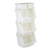 Appollo houseware Vegetable Kitchen Rack, fruits and vegetables rack for kitchen, 3 tier rack for kitchen, easy to handle durable high quality plastic rack for storage, unbreakable, non-toxic, BPA free, space saver design.