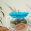 Appollo houseware Clip it Pitcher (2 liter) high quality Jug for picnic and parties, easy to handle durable, unbreakable reusable jug for dinner and side tables.