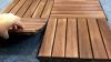 6 slat Acacia wood interlocking deck tiles with pack of 10pcs