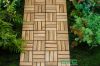 12 slat Teak wood interlocking deck tiles with pack of 10pcs