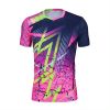 kids adult S-4XL 100% polyester bleached sublimation shirts