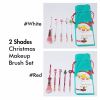 In Stock Portable 5pcs Wholesale Cosmetic Brushes Tool Kit Foundation Eyeshadow Christmas Gift Makeup Brushes Set with Bag