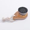 100% Natural bamboo wooden handle soft charcoal bristle face cleansing brush