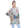 Custom autumn and winter female Knit pullover loose casual batwing cover hip dress Plus size Woman&a