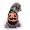 New Style Popular Halloween Funny Pumpkin Black vest designer dog sweater Teddy pet dog clothes