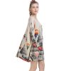 Custom Women&apos;s Knitted Batwing Dress Leisure Lady Covering Buttocks Hand-painted Screen Print P