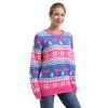 OEM New Design Flamingo Jacquard Pink Christmas sweater Knitted jumper Autumn and Winter Plus size W