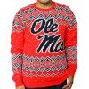 Hot sell Cheap Red knit Pullover Custom Letters pattern Desgin Jacquard crew neck long sleeve Men&ap