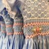 Blue hand smocked dress Bunniti BN225