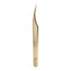 Gold Eyelash Extension Tweezers Set 3-Pcs Diamond Grip Lash Tweezers