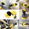 Hot Selling Yellow 3 Piece Electric Drill brush Automotive Home Cleaning Brush Set