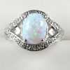 .925 sterling silver opal pendant ring