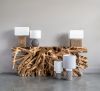Teak root console table
