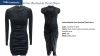 Ladies Celebrity Bodycon 2022 Solid Square Collar Dresses New Summer Ruffle Puff Sleeve Slim Split Midi Woman Chiffon Dress