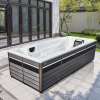Acrylic outdoor swimming pool with spa
