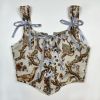 Floral Beach Party Sexy Crop Women Backless Bandage French Vintage Halter Top Korean Fashion Bohol Lace with Corset