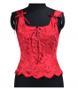 Jacquard Embroidery Floral Lace Ribbons Corset Tops Summer Women Sweetie Sexy Streetwear's
