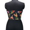 High Street Women's Camisole Embroidered Rich Tulips Petal Bra Cropped Tops Overbust Corset Crop Streetwear