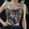 Fairy Grunge Lace Up Bandage Belt Corset Top Renaissance Retro Aesthetic Bodycon Pattern Tops Women Y2K Clothes