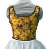 Retro Vintage 50s 60s Floral Embroidery Sleeveless Halter Slim Blouses Fashion Ladies Rockabilly Corset Tops Camis