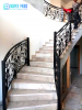 Elegant wrought iron stair balustrades