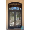 Custom wrought iron entry doors, double doors