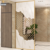 Golden Stainless Steel Laser Cutting Folding Screen Door Descorative Room 