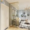 Golden Stainless Steel Laser Cutting Folding Screen Door Descorative Room 