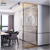 Indoor House Used Laser Cutting Golden Room Divider Aluminum Steel Wall Decoration Partitions 