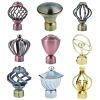 Double Extendable Metal Curtain Finials Rod Wall Double Bracket Holder Console Fabricate Middle Bracket for Blind Curtain