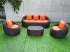 Set sofa garden includes 3 seats 1 chair and 1 table with modern design