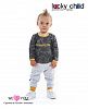 Lucky Child Yellow and Black Baby Long Sleeve T-Shirts 2 Pcs Set Vitamin