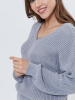 DELMA Women's sweater grey, pearl grey